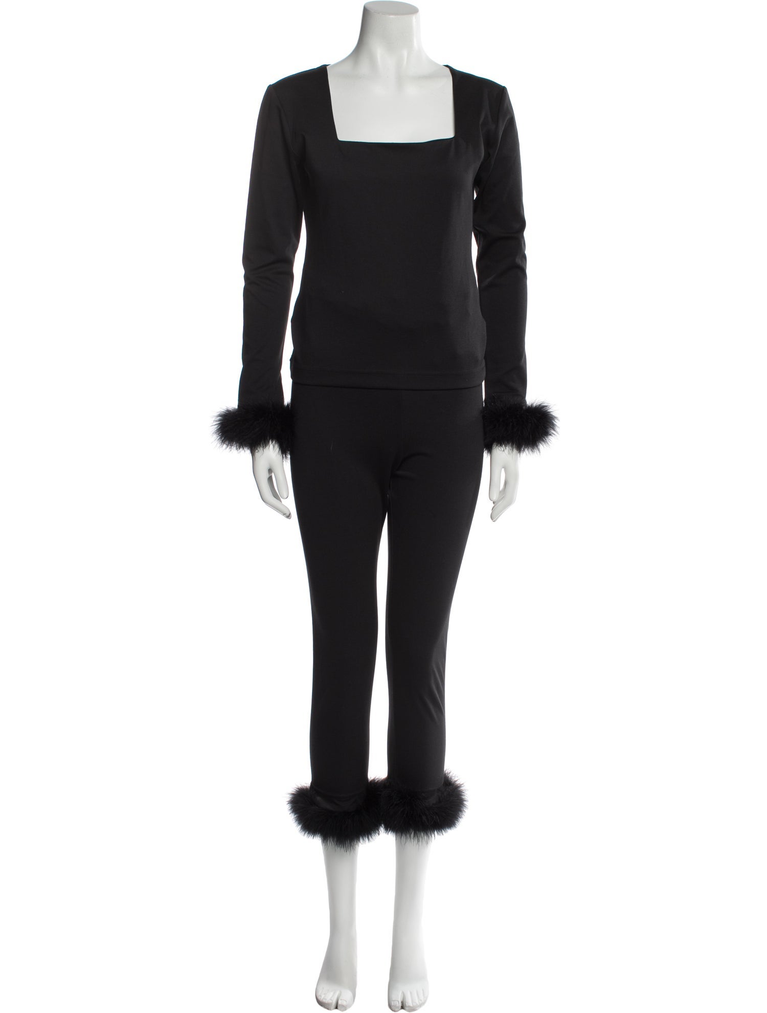 Sleeper Feather Trim Pajamas