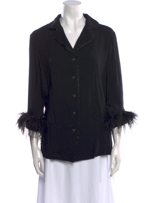 Sleeper Three-Quarter Sleeve Button-Up Top