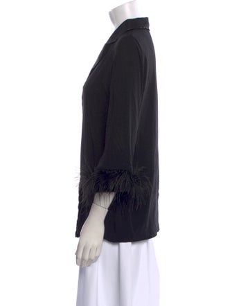 Sleeper Three-Quarter Sleeve Button-Up Top