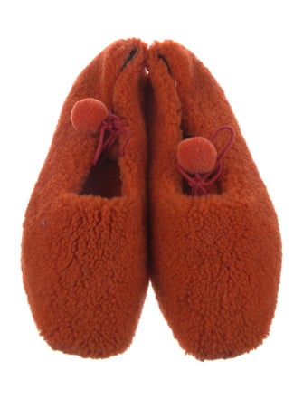 Sleeper Shearling Pom-Pom Embellishments Moccasins