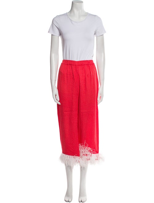 Sleeper Polka Dot Print Feather Trim Set