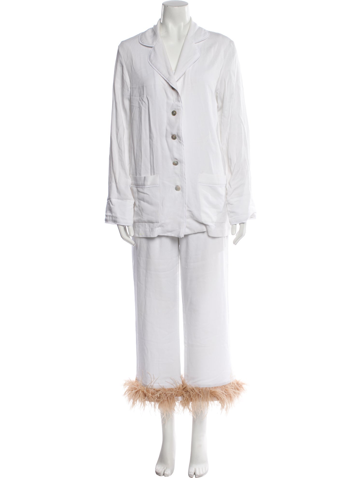 Sleeper Feather Trim Pajamas