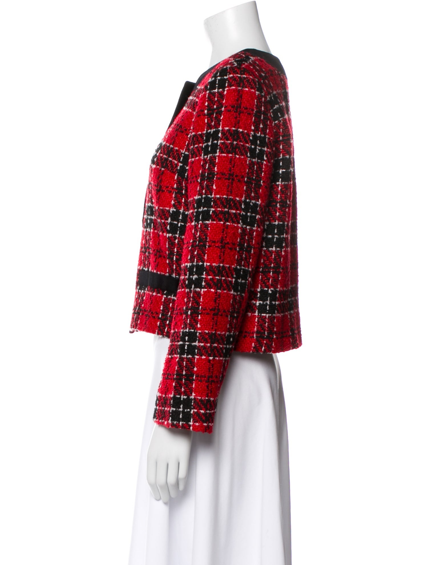 Sleeper Tweed Plaid Print Evening Jacket