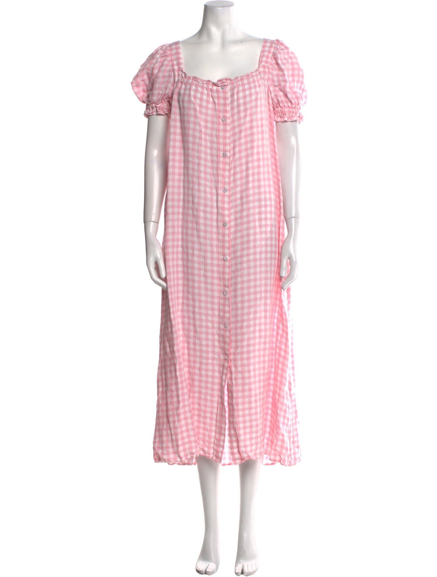 Sleeper Plaid Print Midi Length Dress