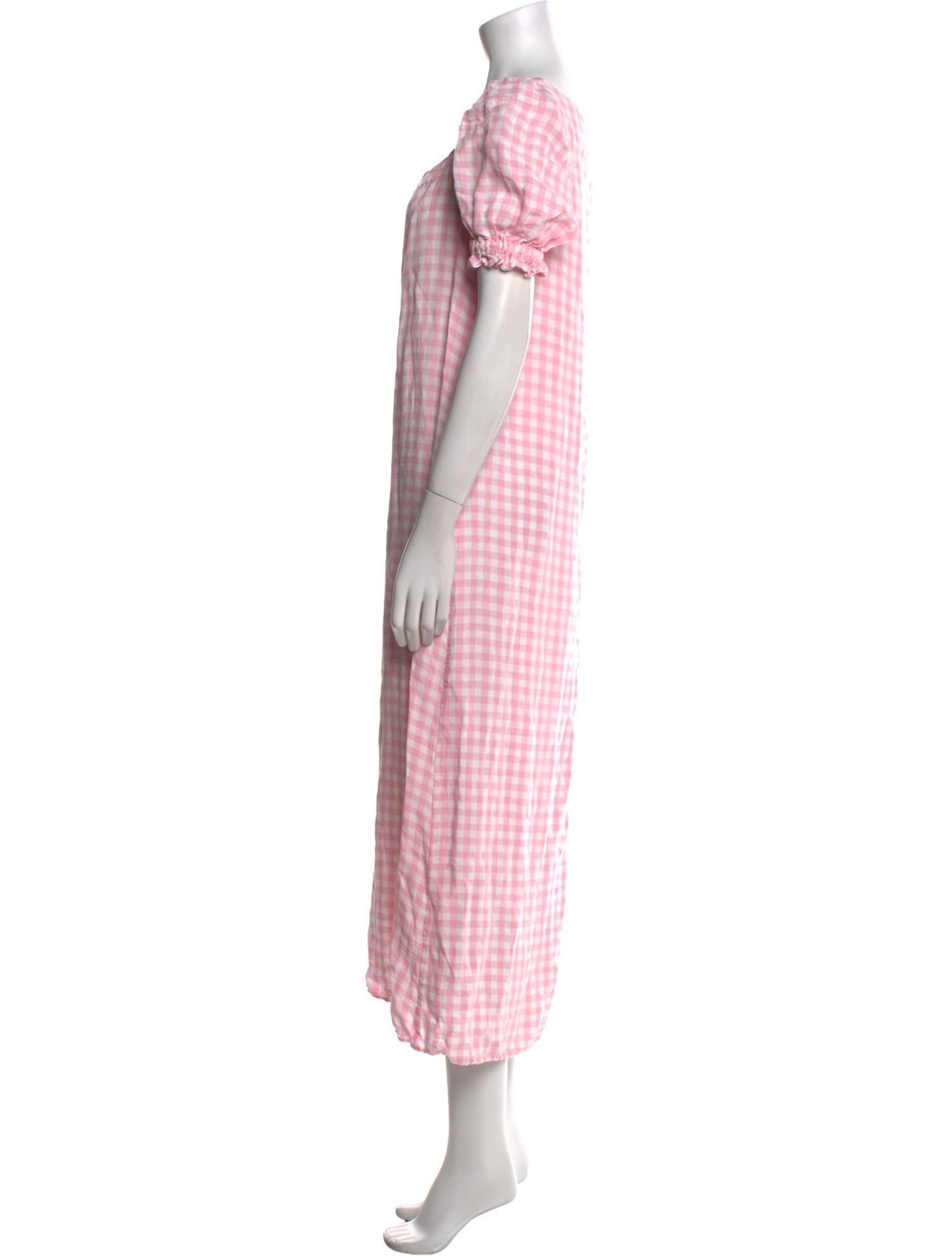 Sleeper Plaid Print Midi Length Dress