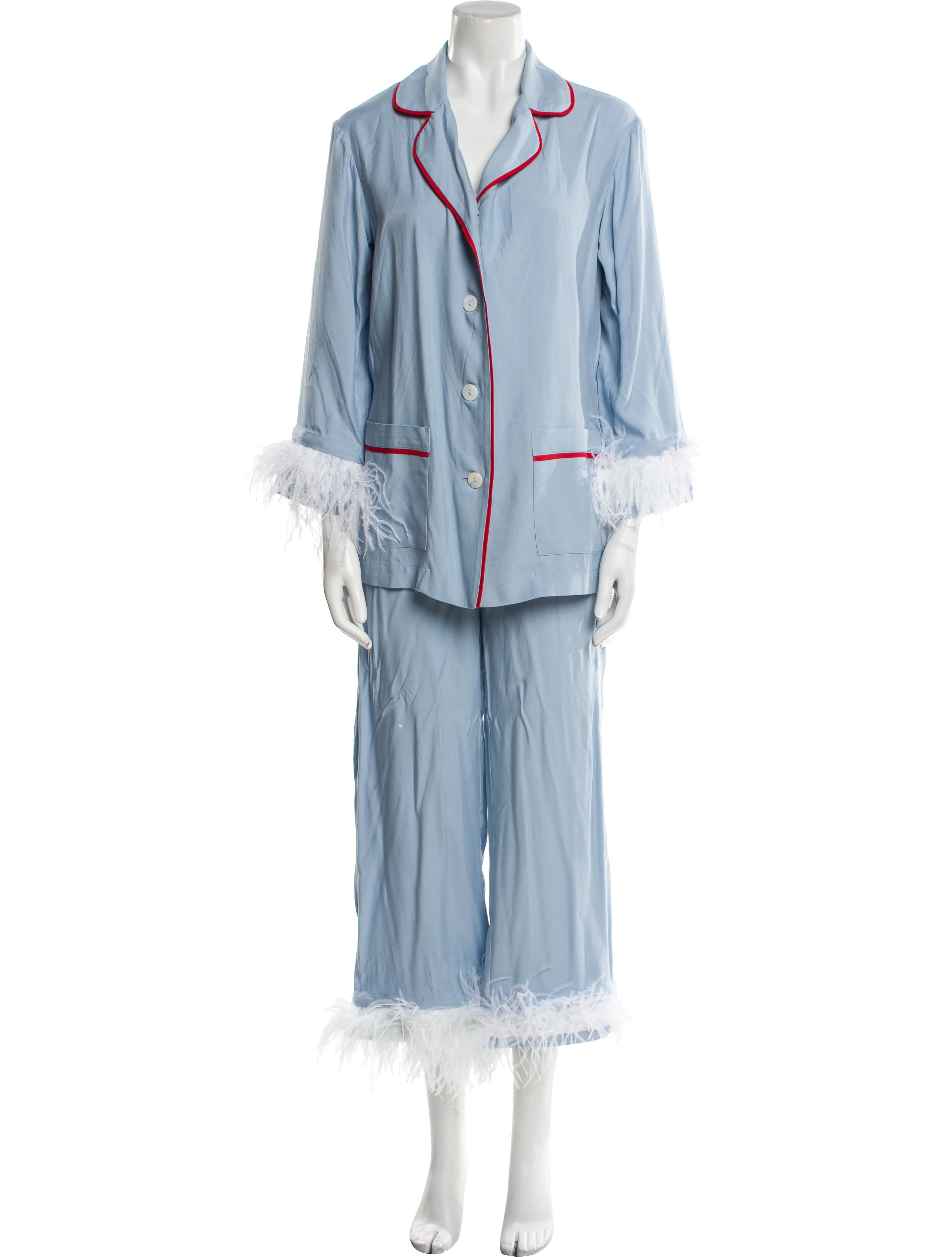 Sleeper Feather Trim Pajamas
