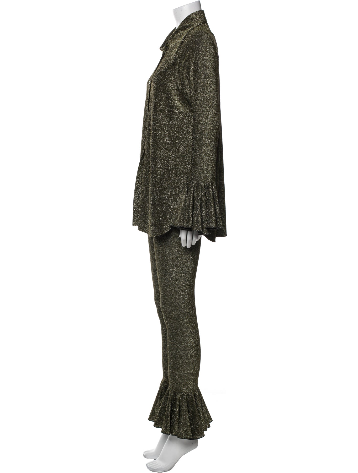 Sleeper Nylon Glitter Accents Pant Set