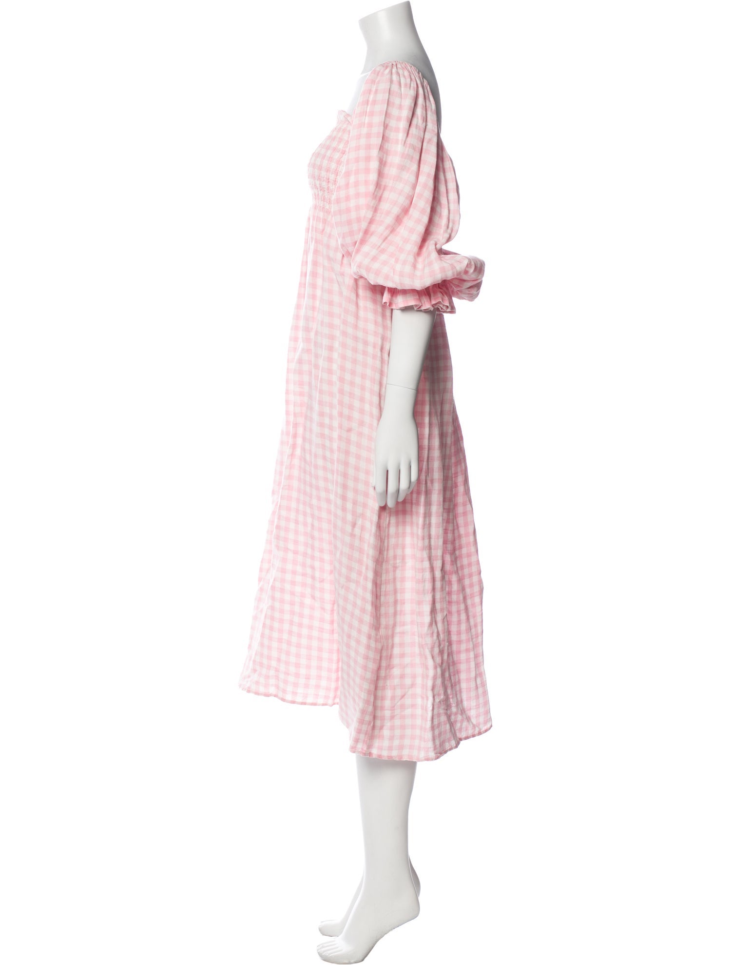 Sleeper Plaid Print Midi Length Dress