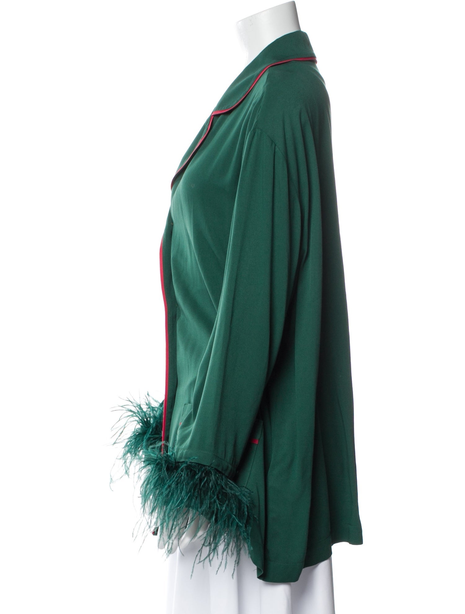 Sleeper Striped Feather Trim Pajamas