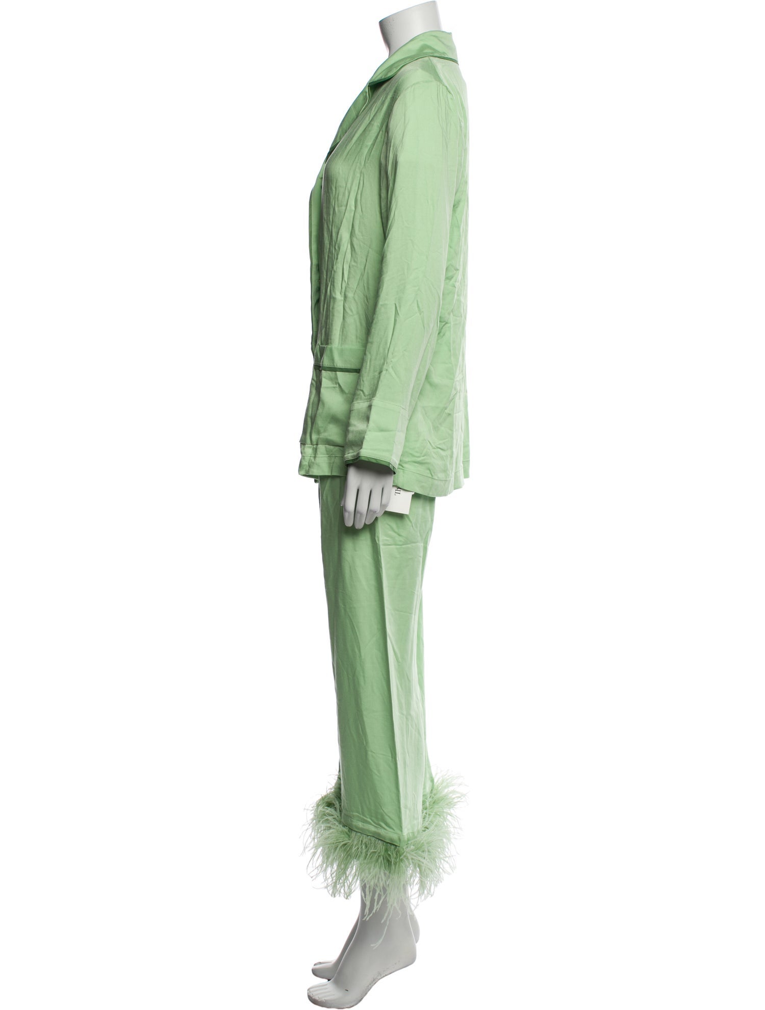 Sleeper Feather Trim Pant Set