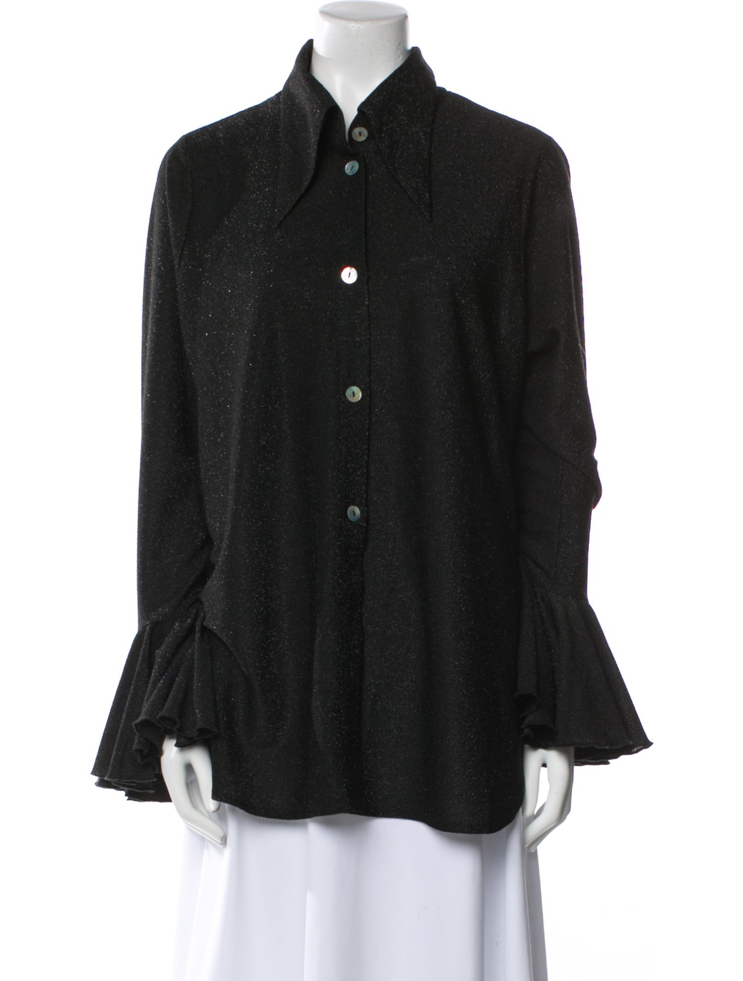 Sleeper Long Sleeve Button-Up Top