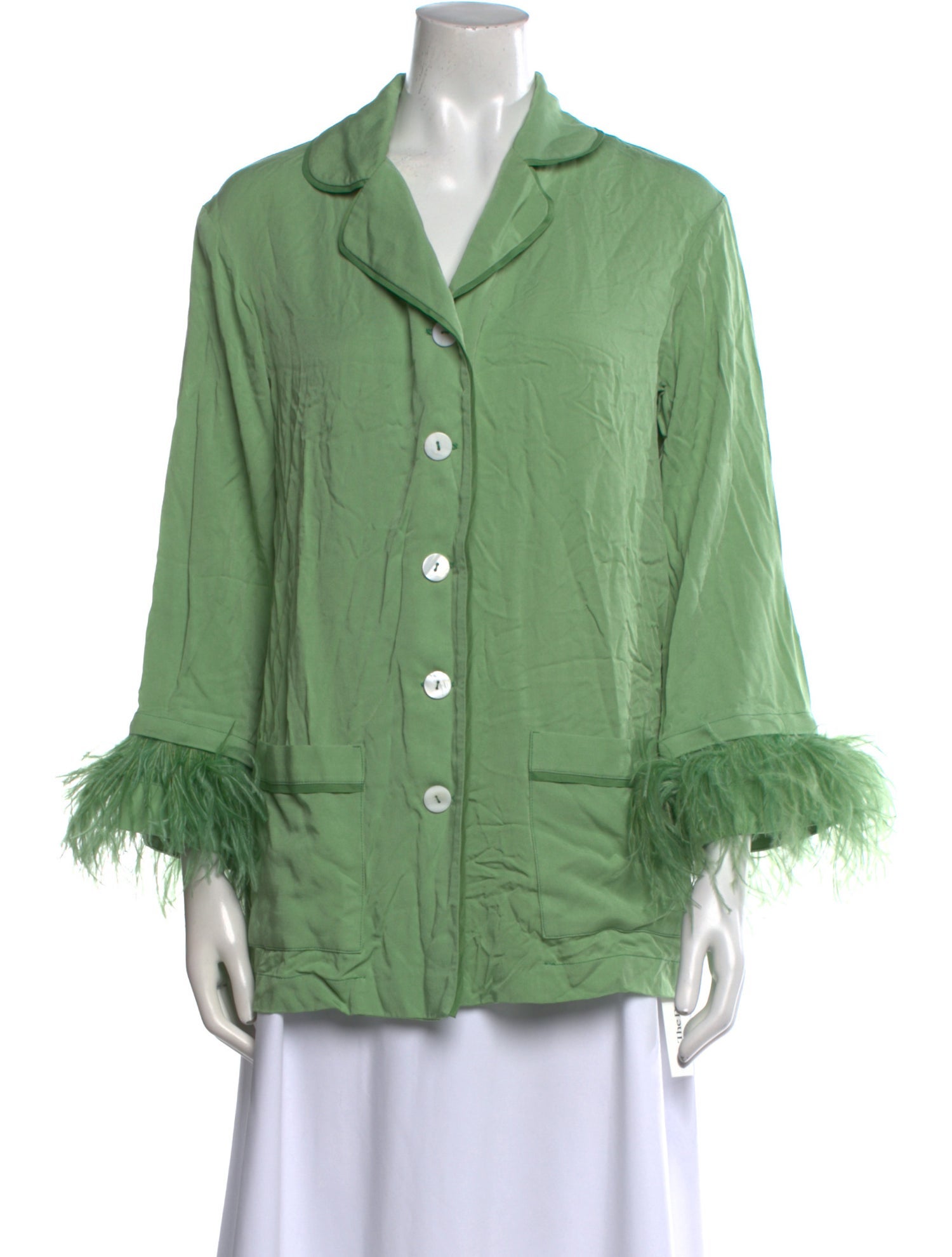 Sleeper Three-Quarter Sleeve Button-Up Top