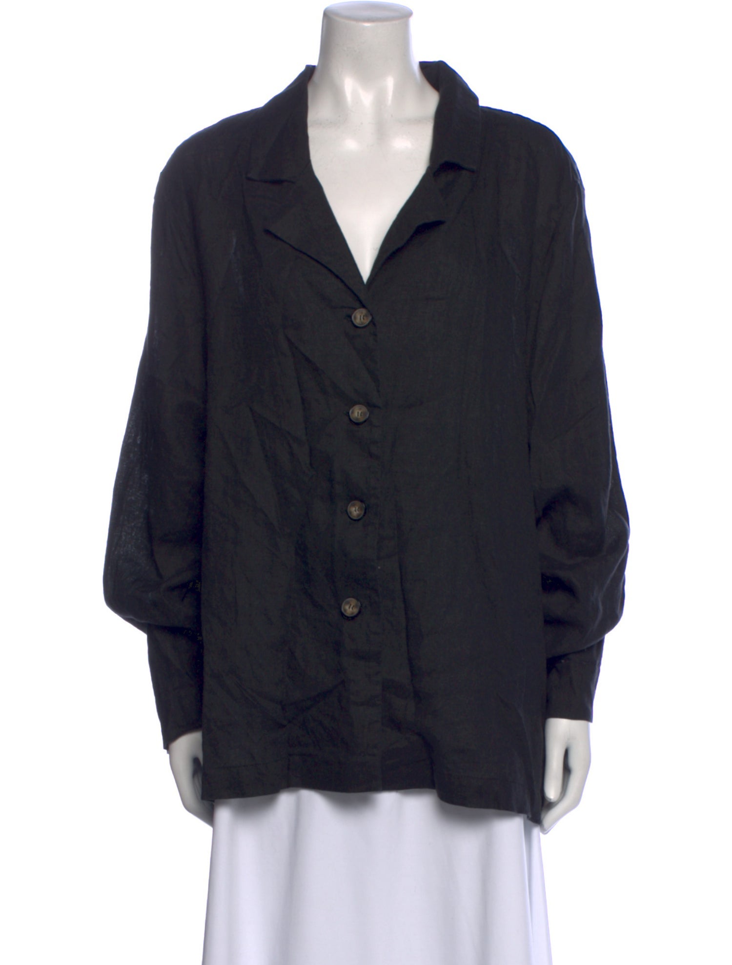 Sleeper Linen V-Neck Button-Up Top