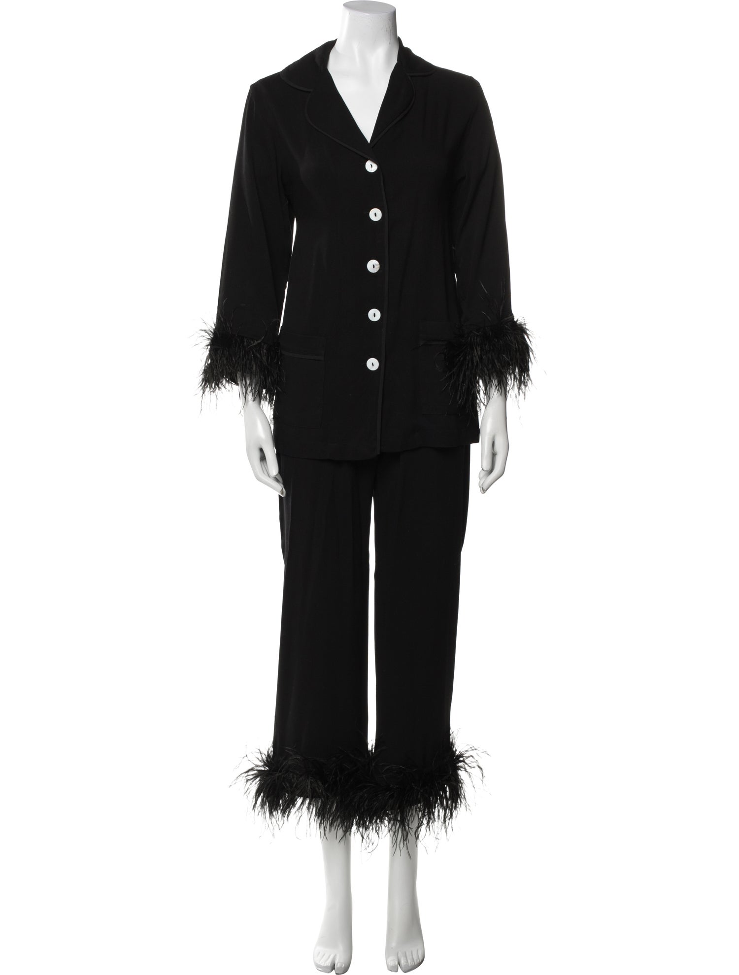 Sleeper Feather Trim Lounge Set