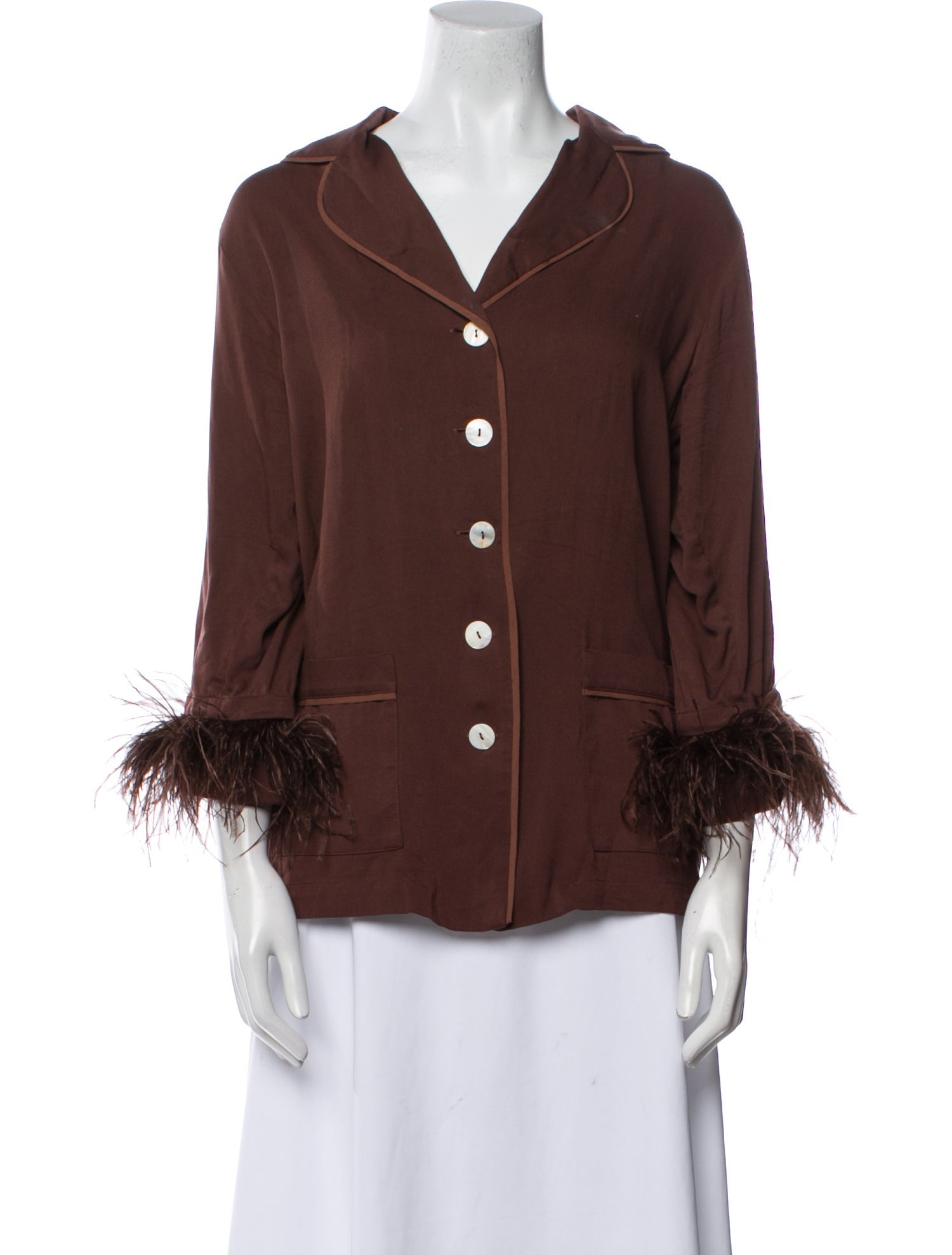 Sleeper Feather Trim Pajamas