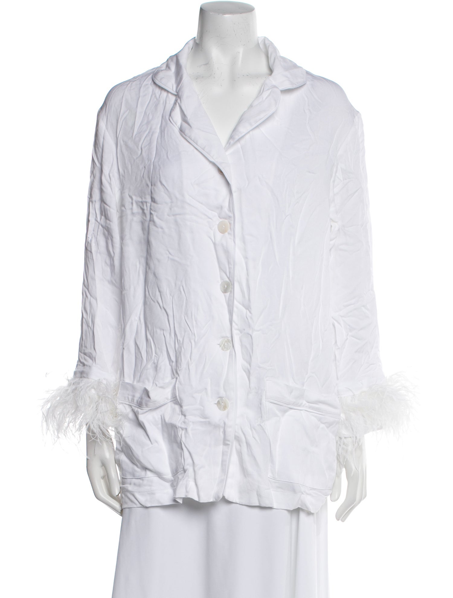 Sleeper Long Sleeve Button-Up Top