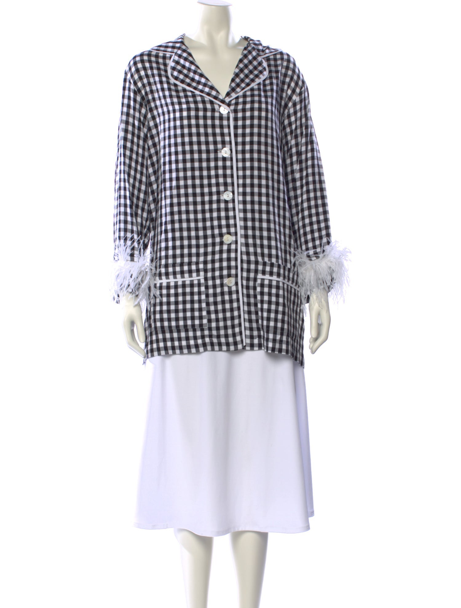 Sleeper Plaid Print V-Neck Tunic
