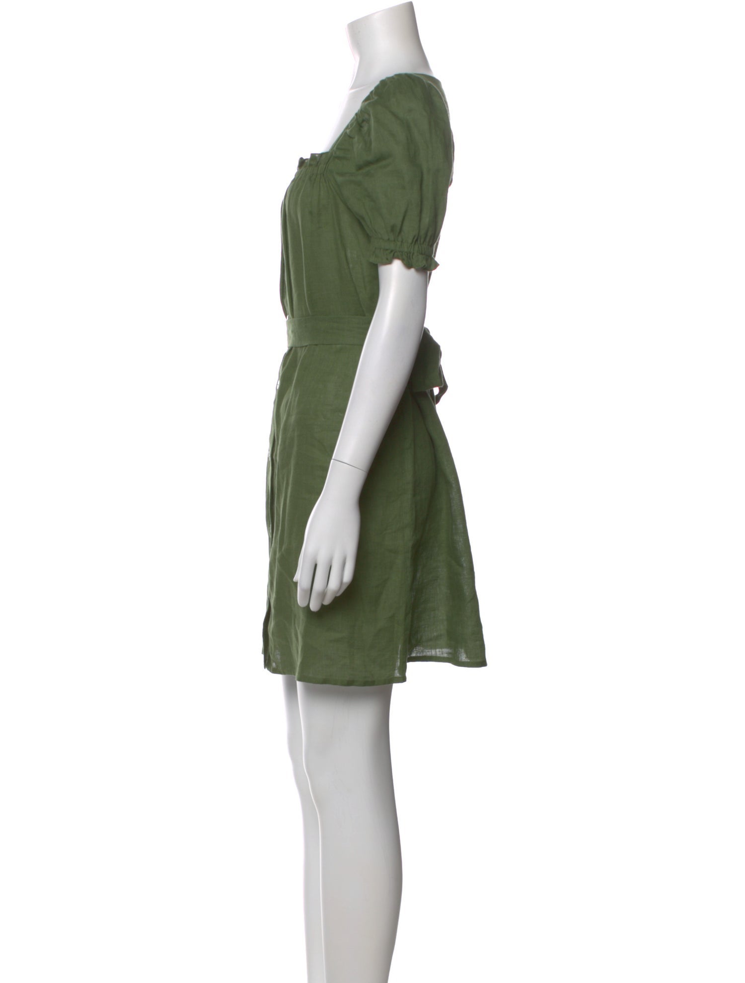 Sleeper Linen Midi Length Dress - Green Dresses, Clothing - WSLPR32177 |  The RealReal