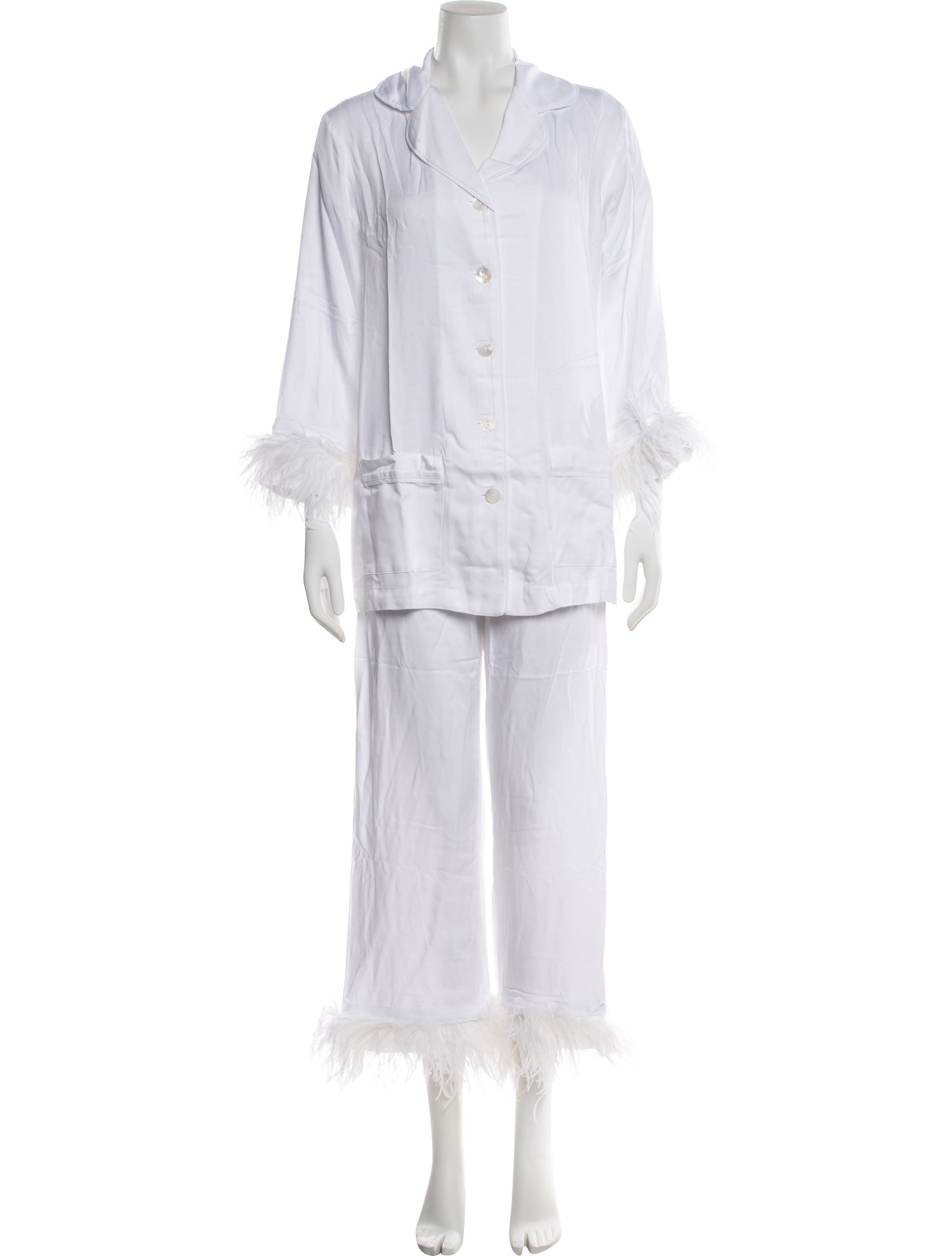Sleeper Feather Trim Pajamas