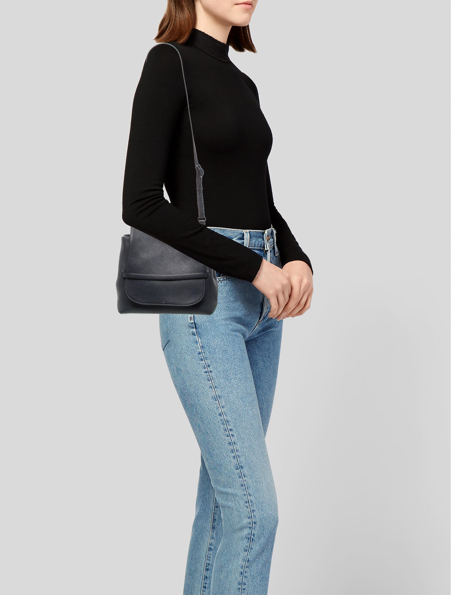 The Row Leather Messenger Bag