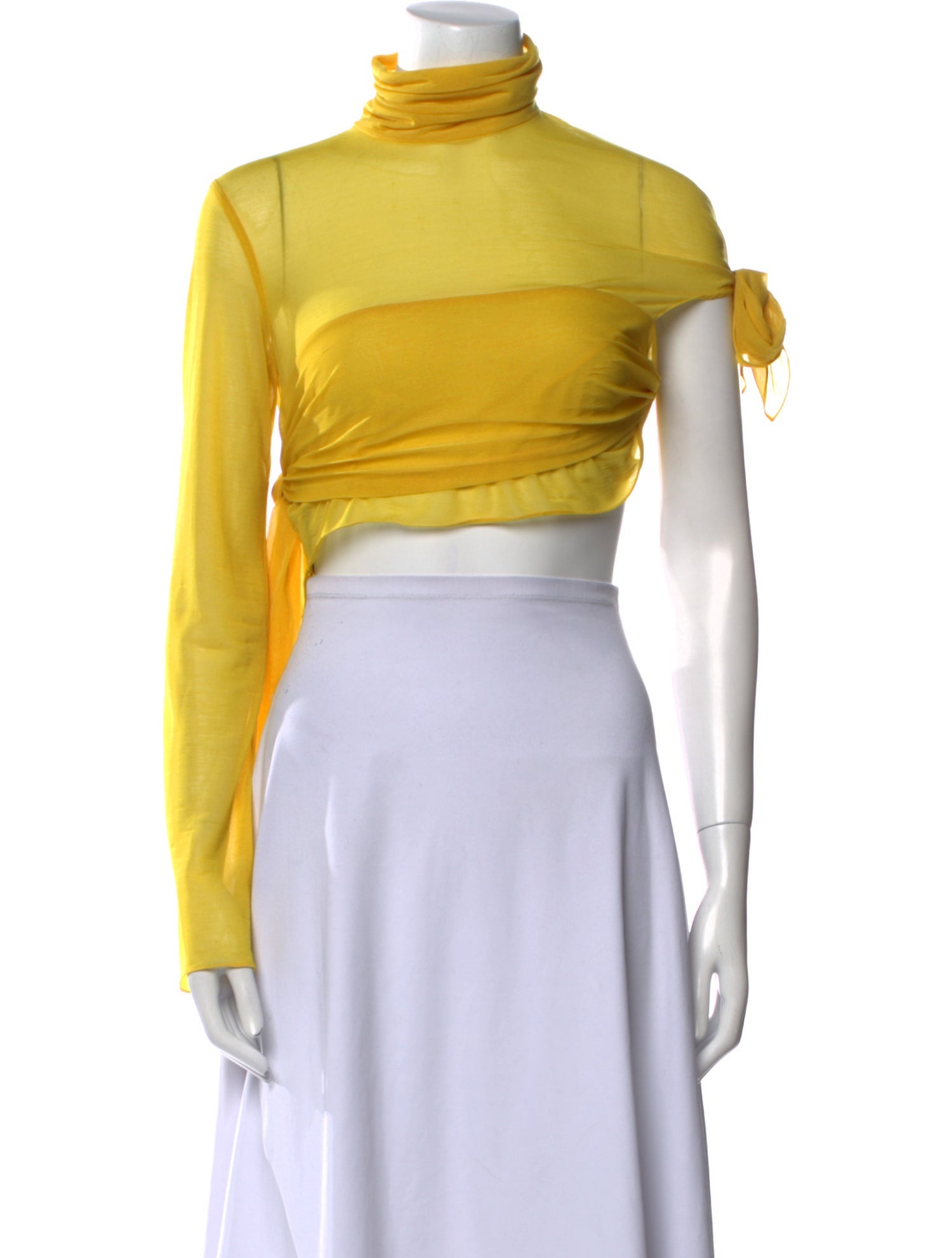 Supriya Lele Mock Neck Long Sleeve Crop Top w/ Tags