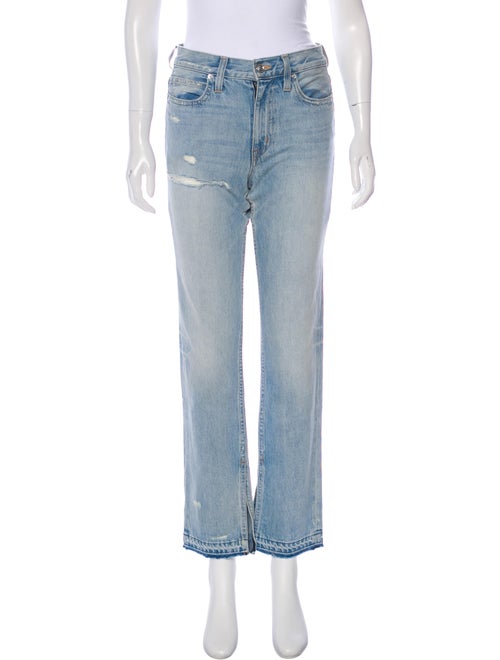 Slvrlake Mid-Rise Straight-Leg Jeans Blue