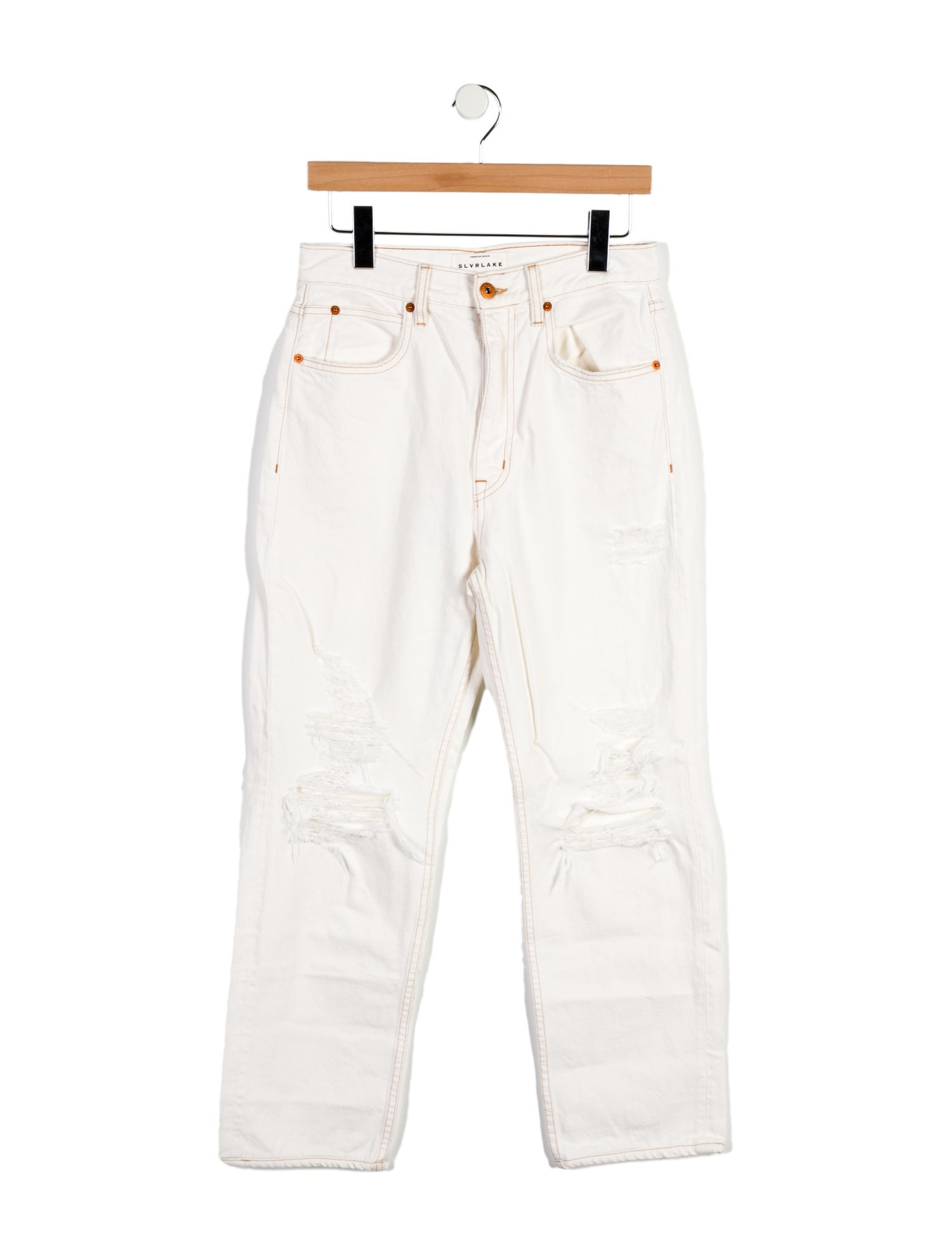 SLVRLAKE Mid-Rise Straight Leg Jeans