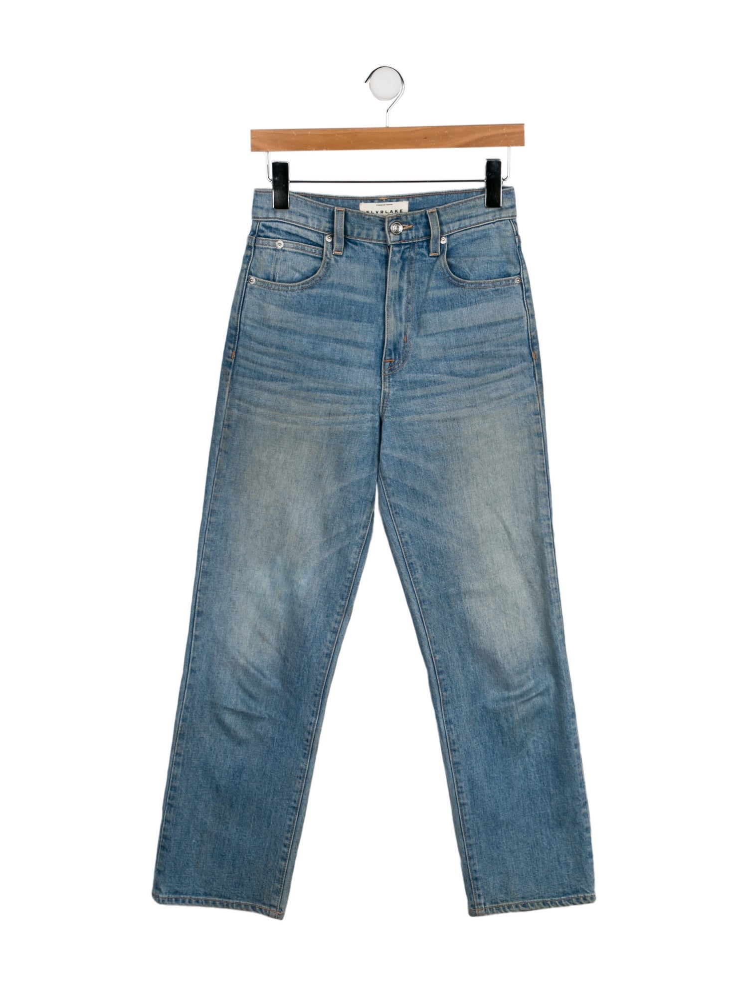 SLVRLAKE Mid-Rise Straight Leg Jeans