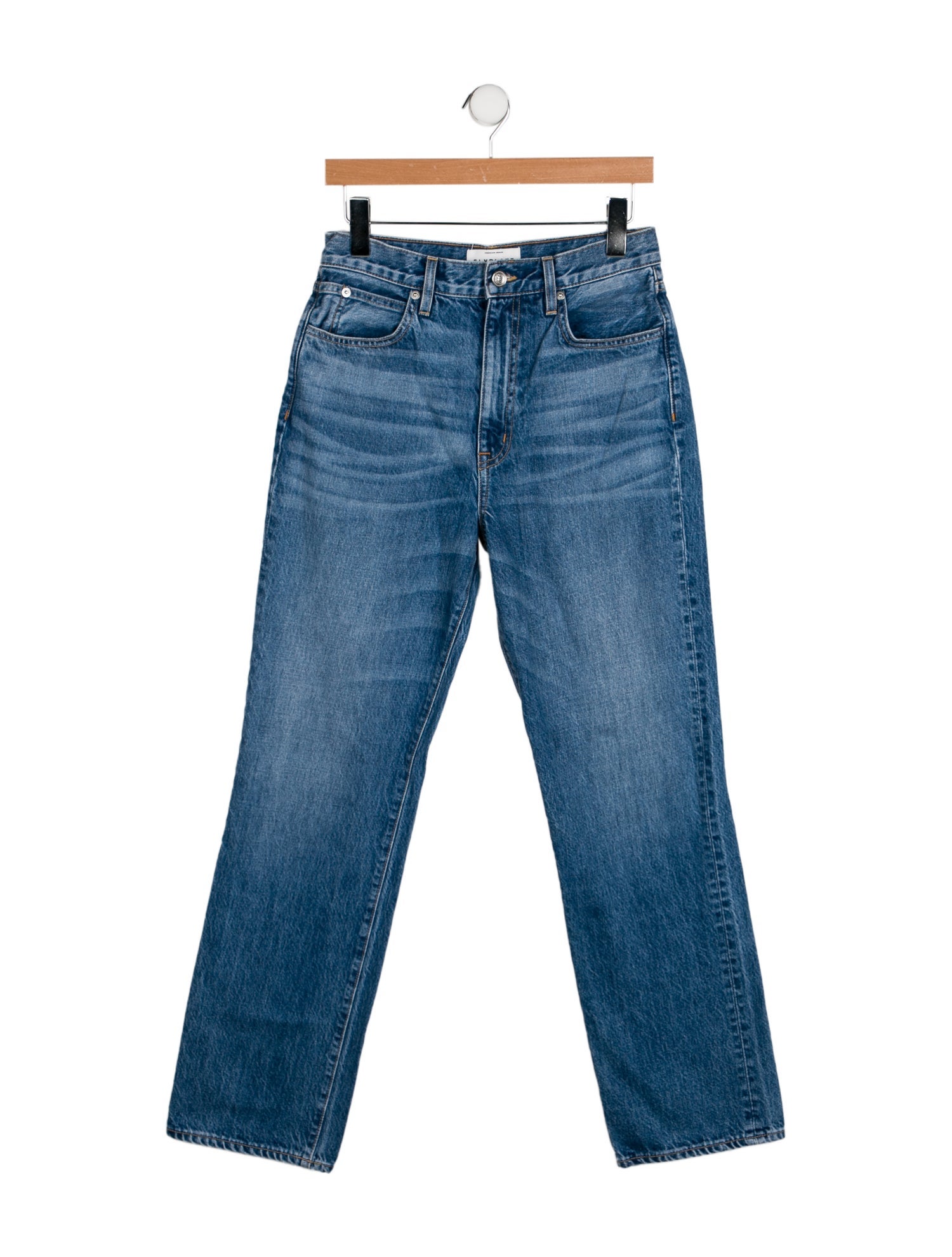 SLVRLAKE High-Rise Straight Leg Jeans