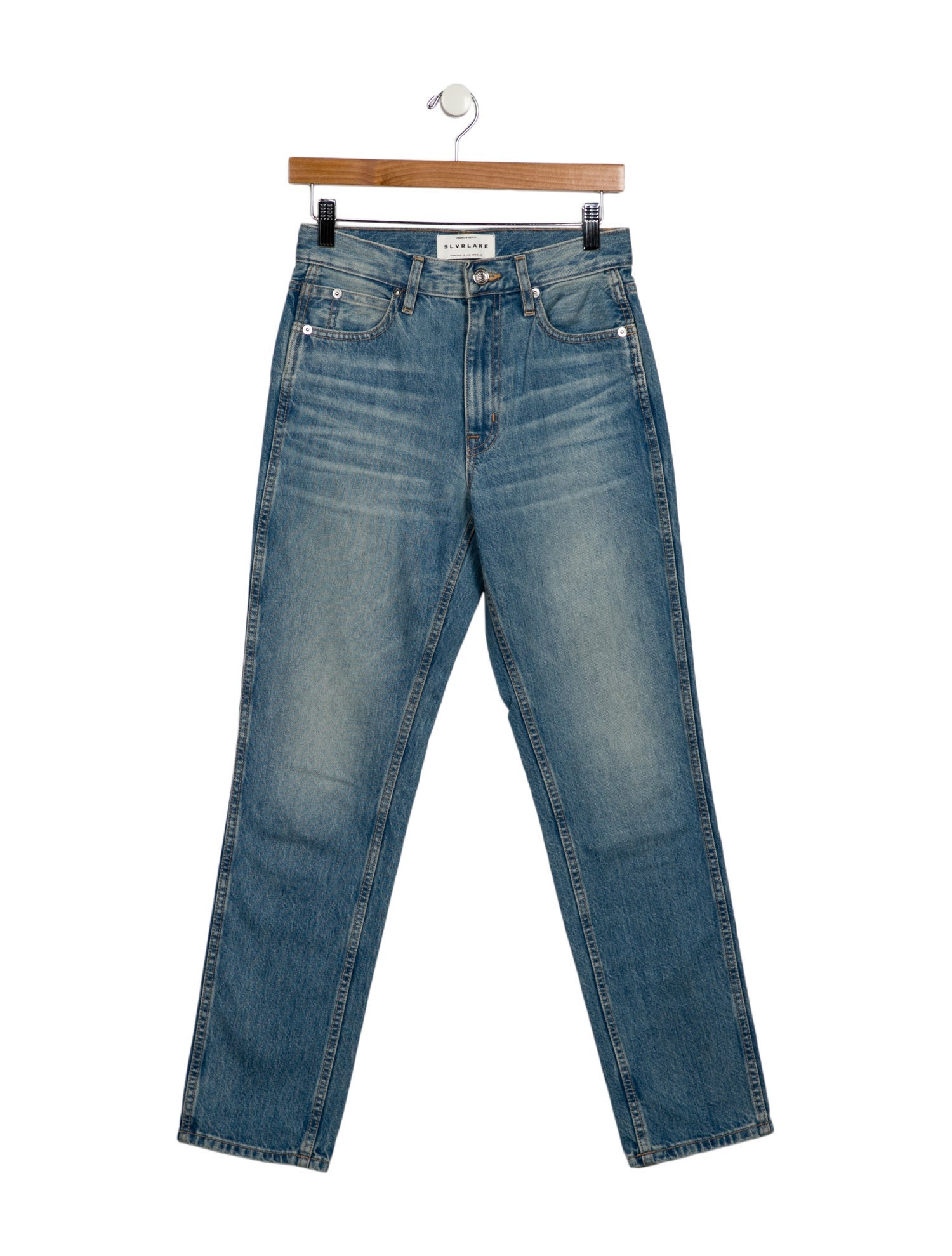 SLVRLAKE Mid-Rise Straight Leg Jeans