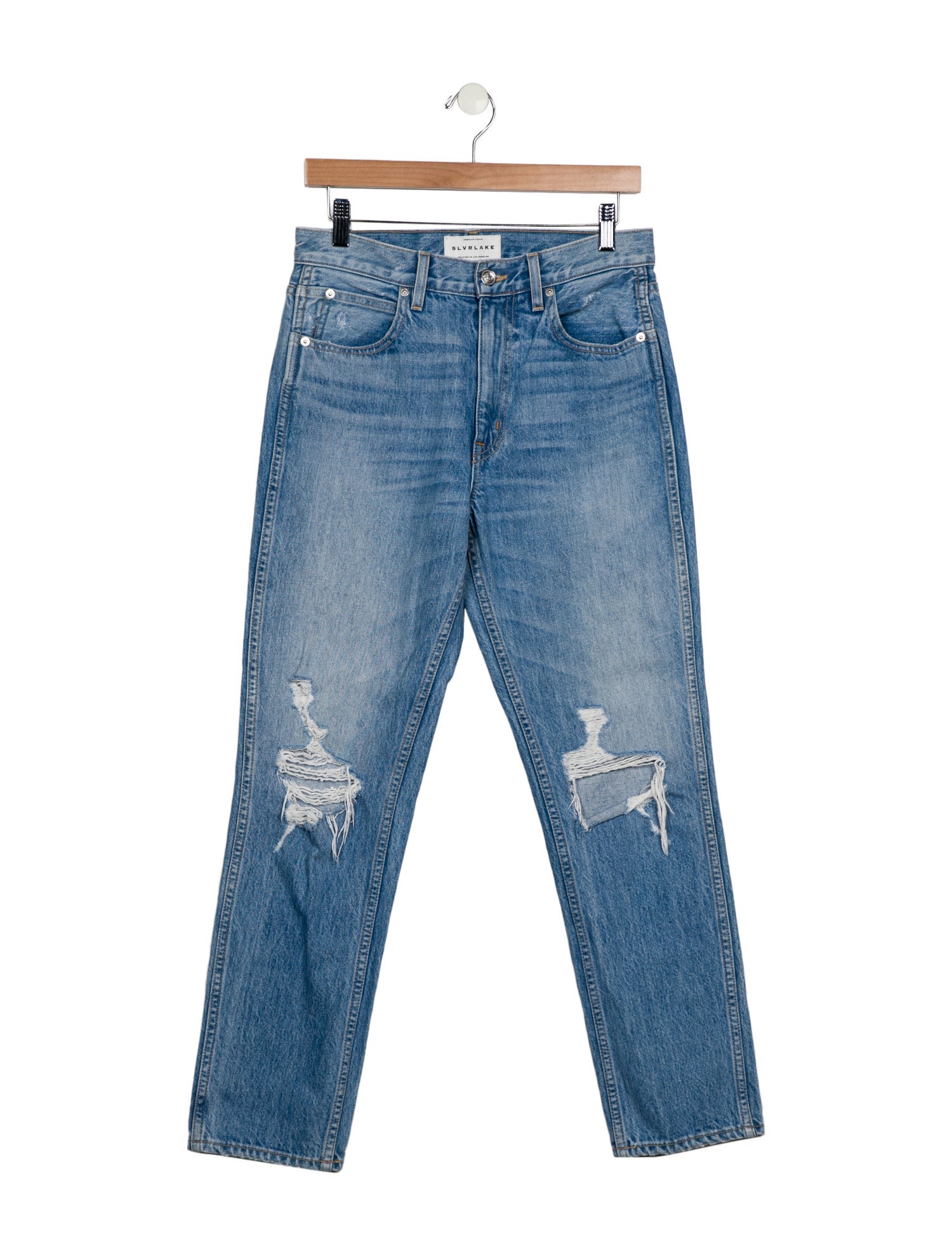 SLVRLAKE High-Rise Straight Leg Jeans