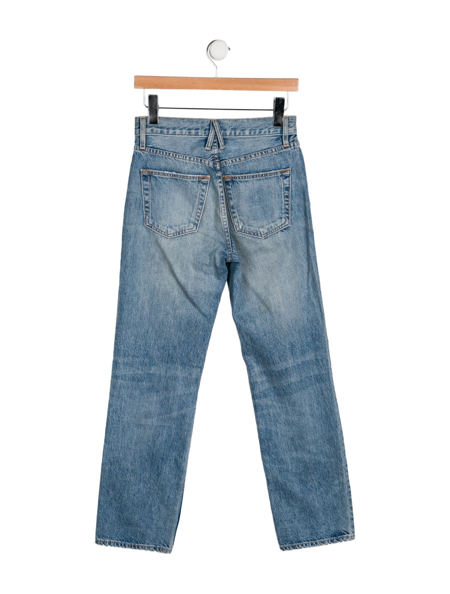 SLVRLAKE Mid-Rise Straight Leg Jeans
