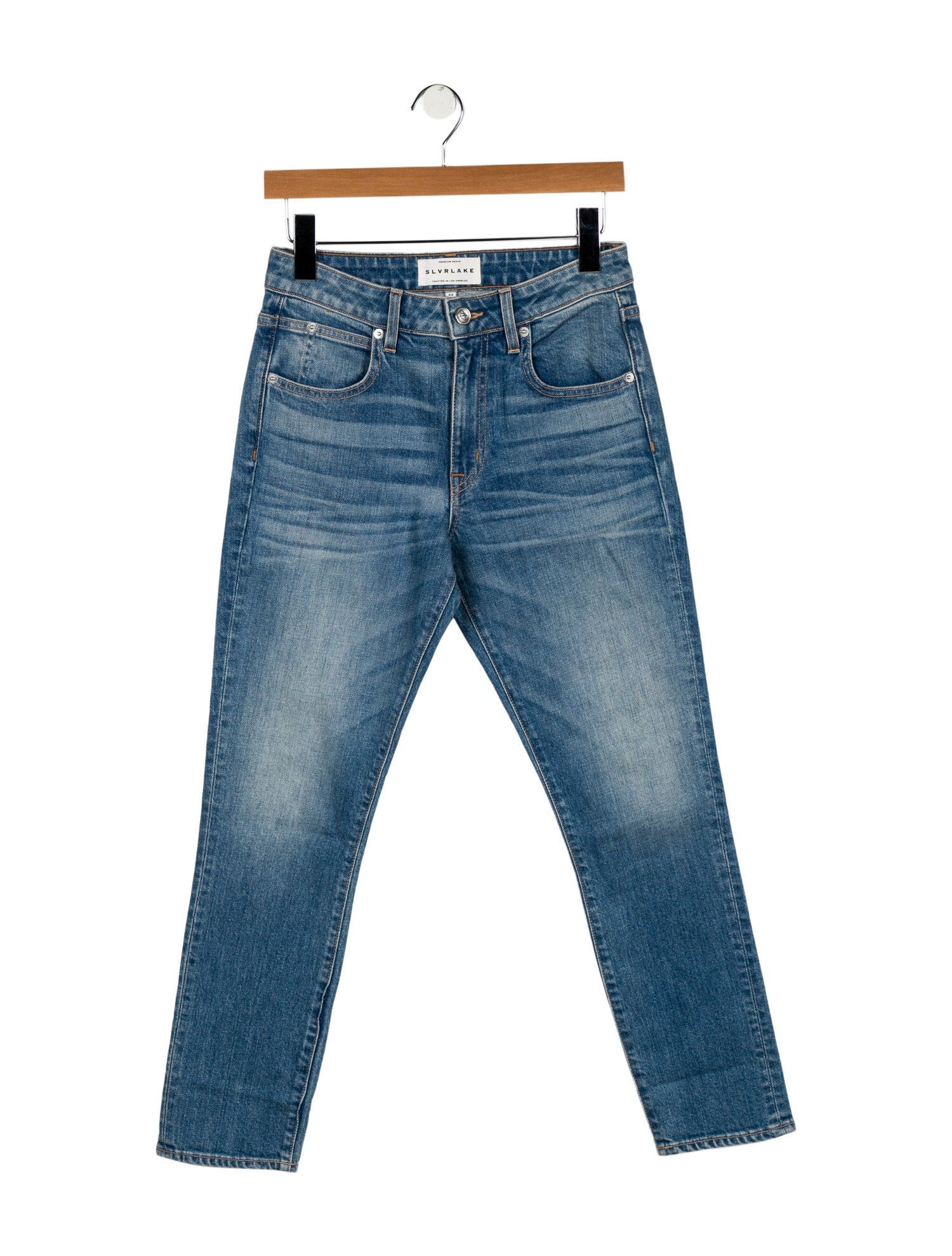 SLVRLAKE Mid-Rise Straight Leg Jeans
