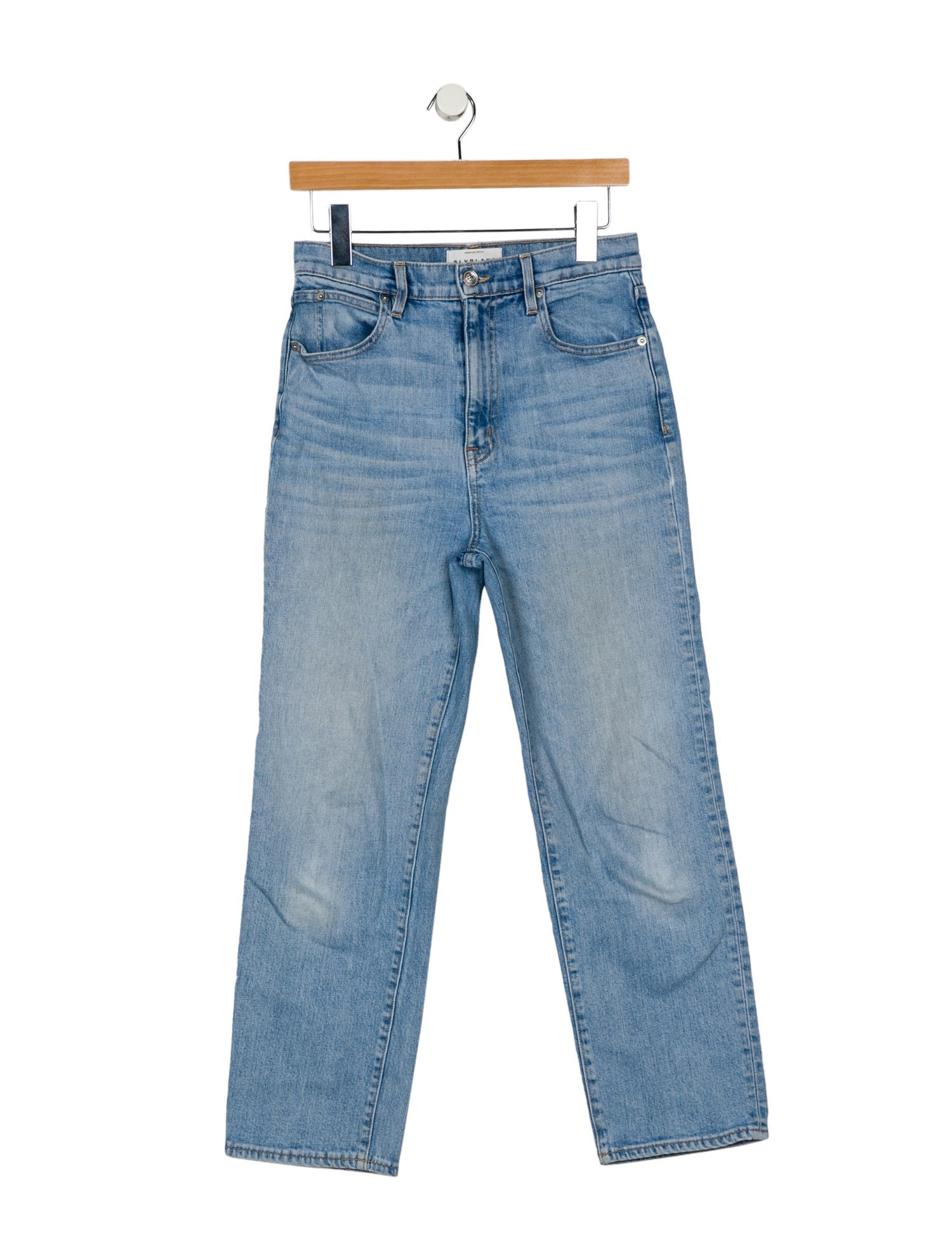 SLVRLAKE High-Rise Straight Leg Jeans