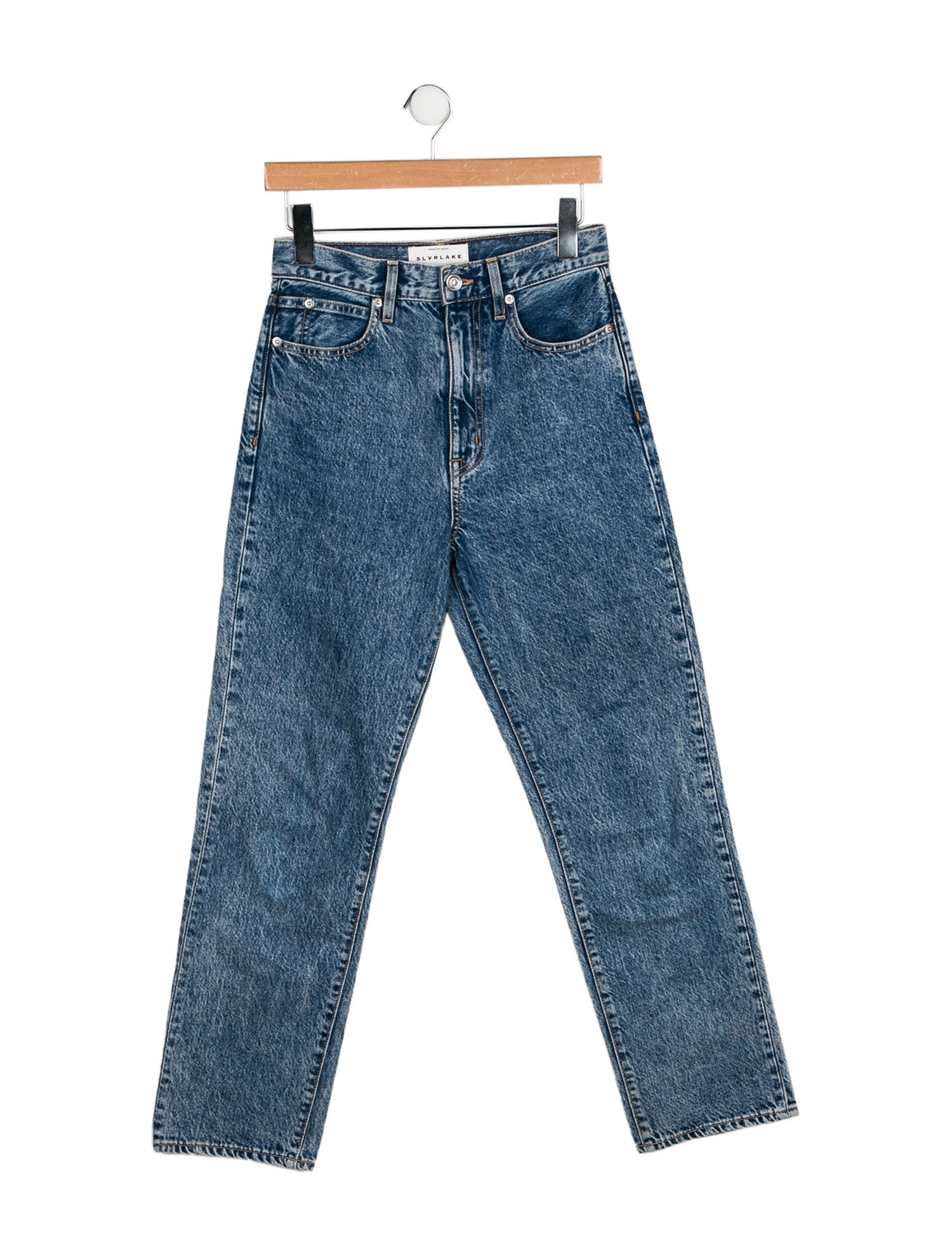 SLVRLAKE High-Rise Straight Leg Jeans