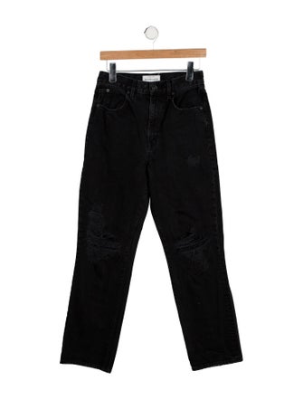 SLVRLAKE High-Rise Straight Leg Jeans