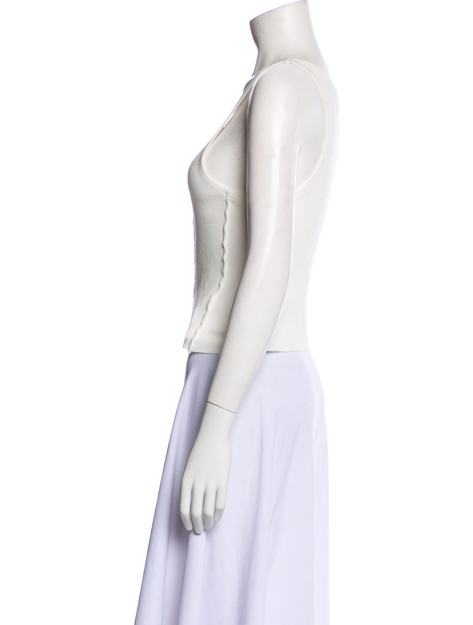 SLVRLAKE Scoop Neck Sleeveless Crop Top