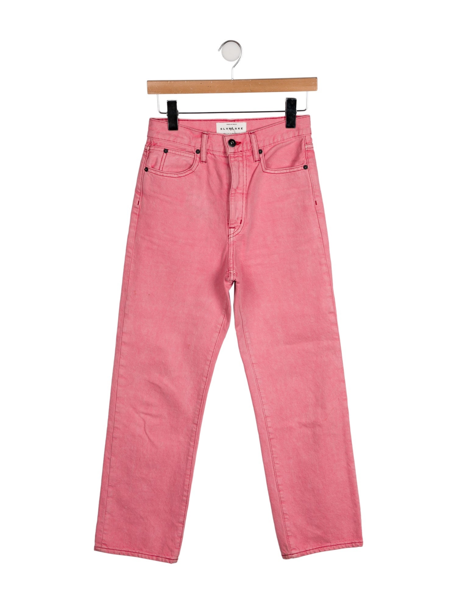 SLVRLAKE Mid-Rise Straight Leg Jeans