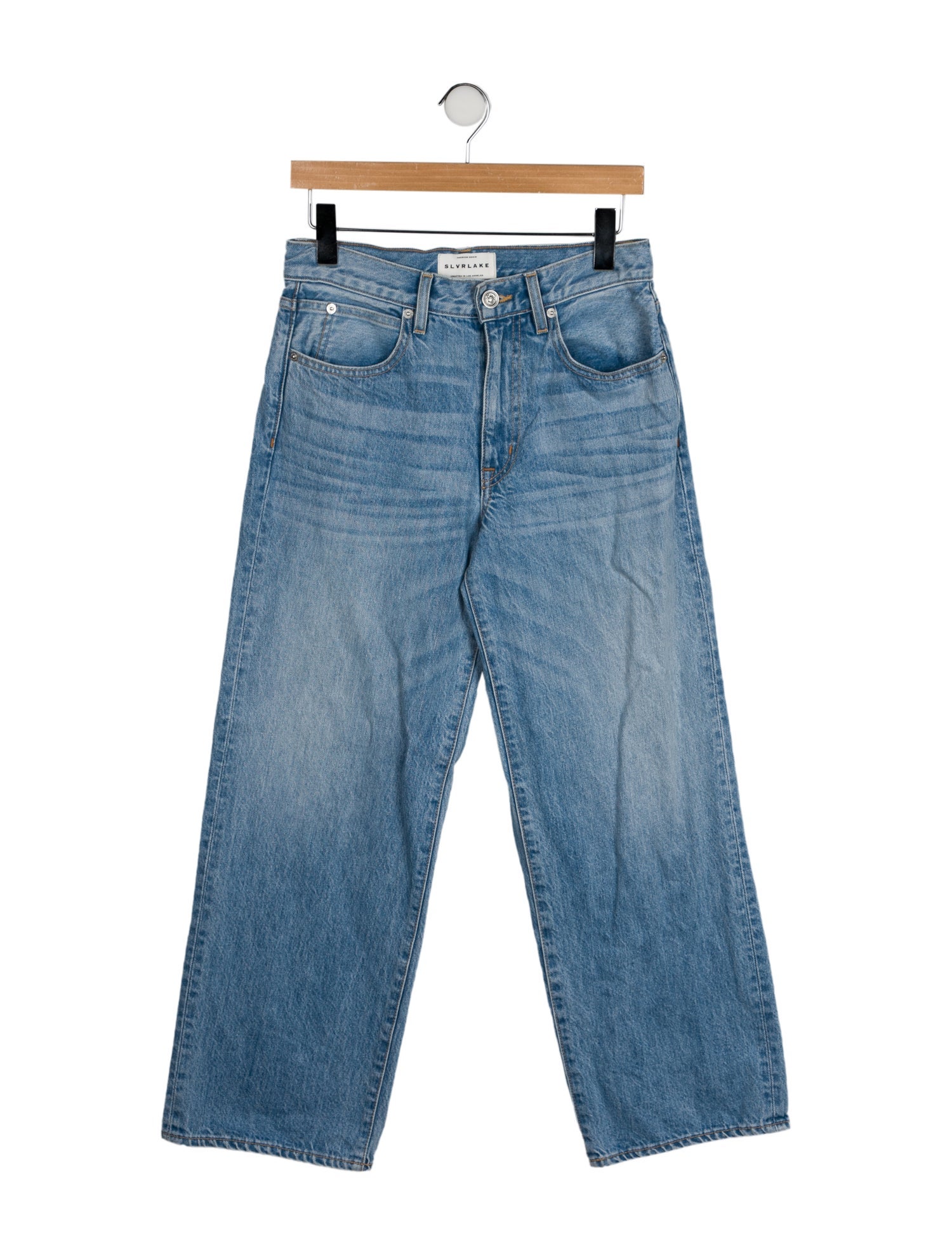 SLVRLAKE Mid-Rise Wide Leg Jeans