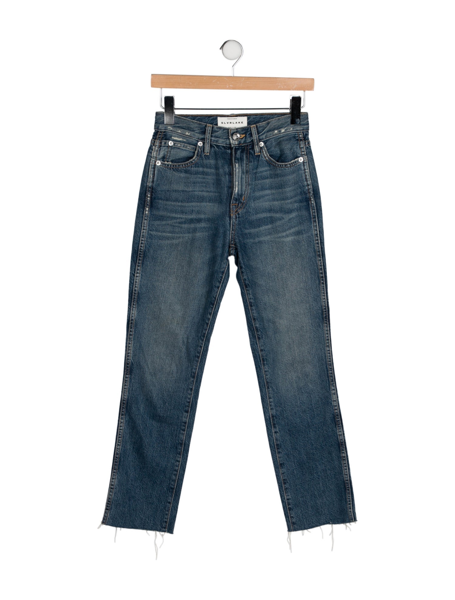 SLVRLAKE Mid-Rise Straight Leg Jeans