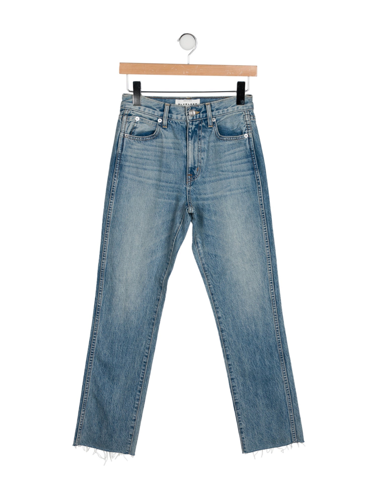 SLVRLAKE Mid-Rise Straight Leg Jeans