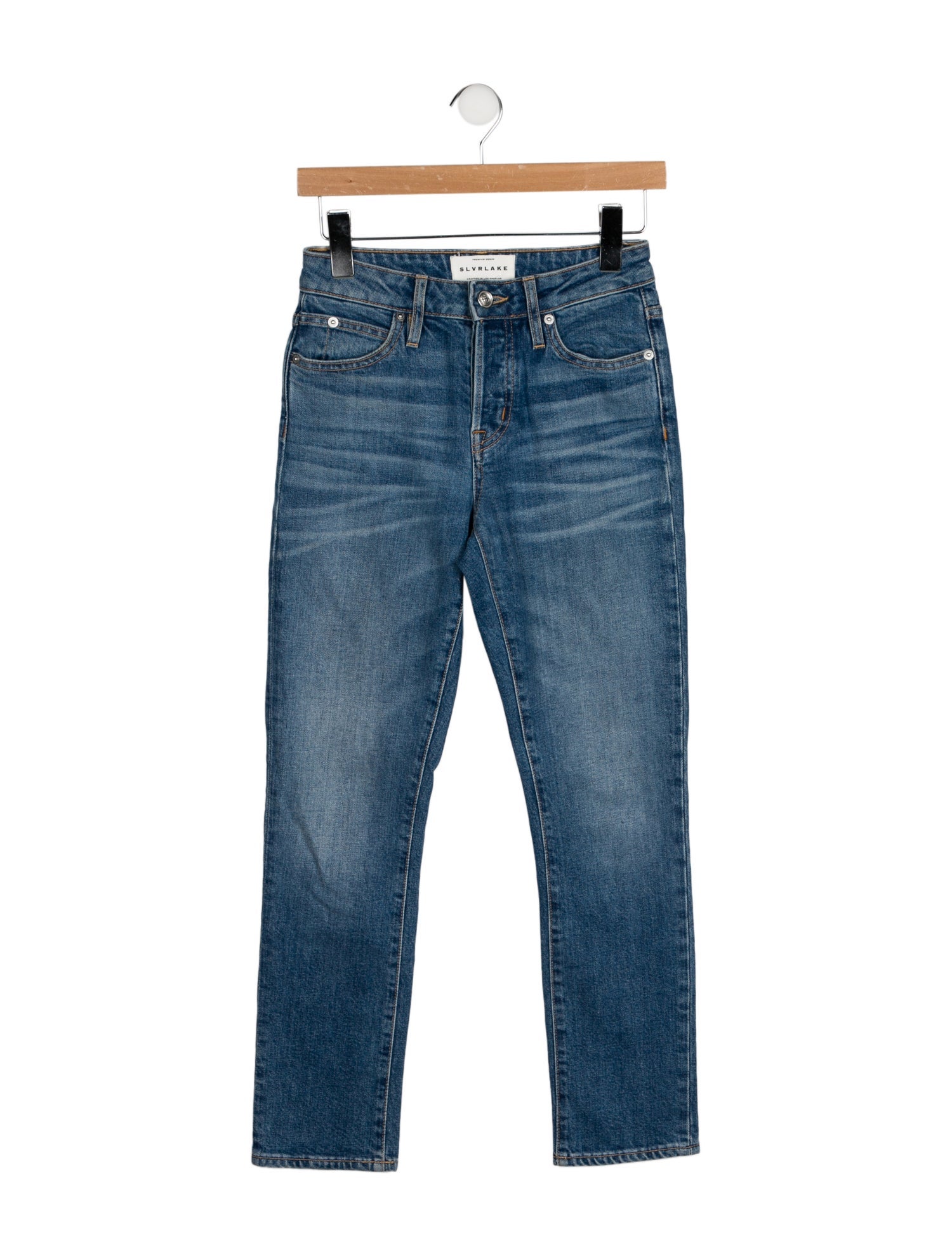 SLVRLAKE Mid-Rise Straight Leg Jeans