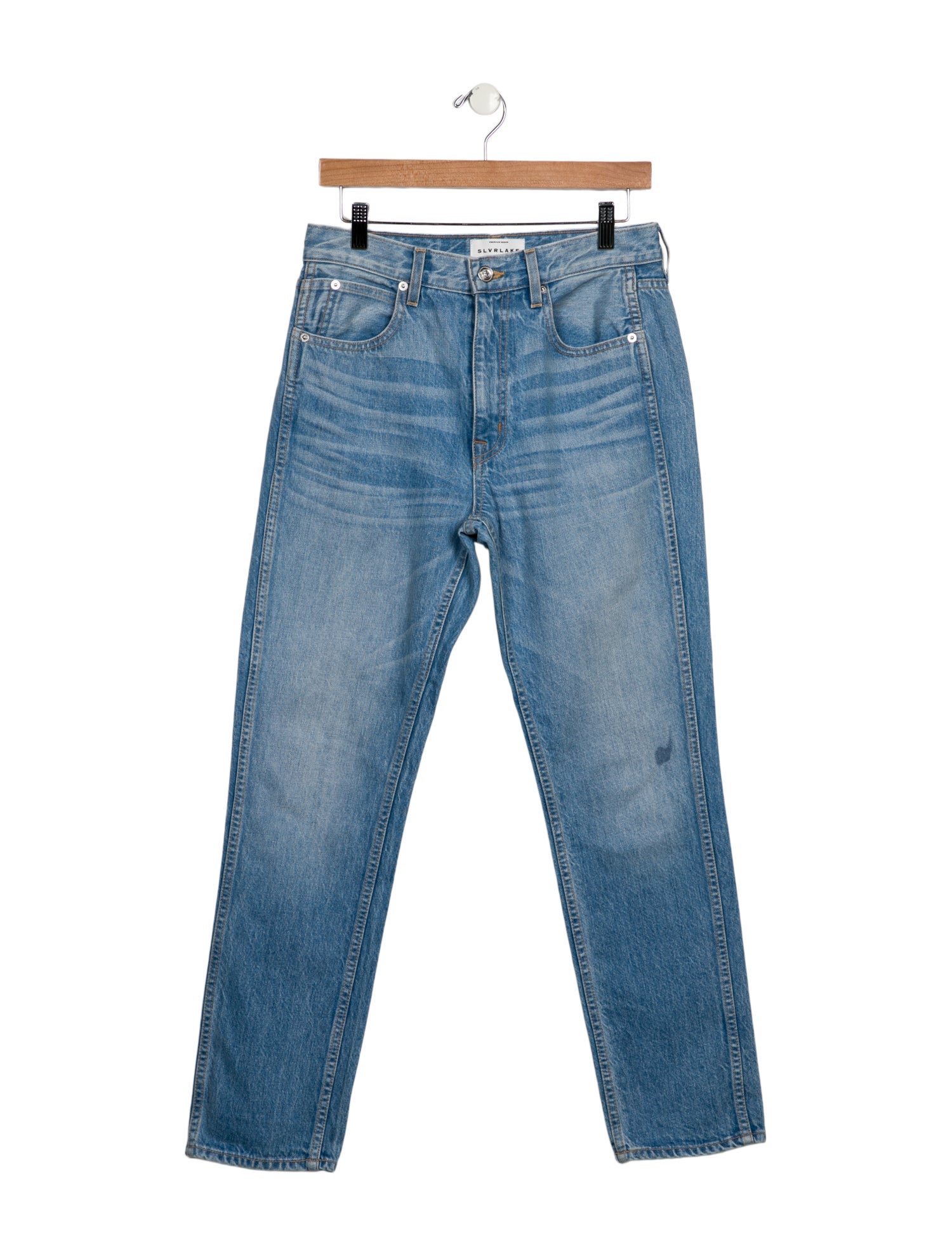 SLVRLAKE Mid-Rise Straight Leg Jeans