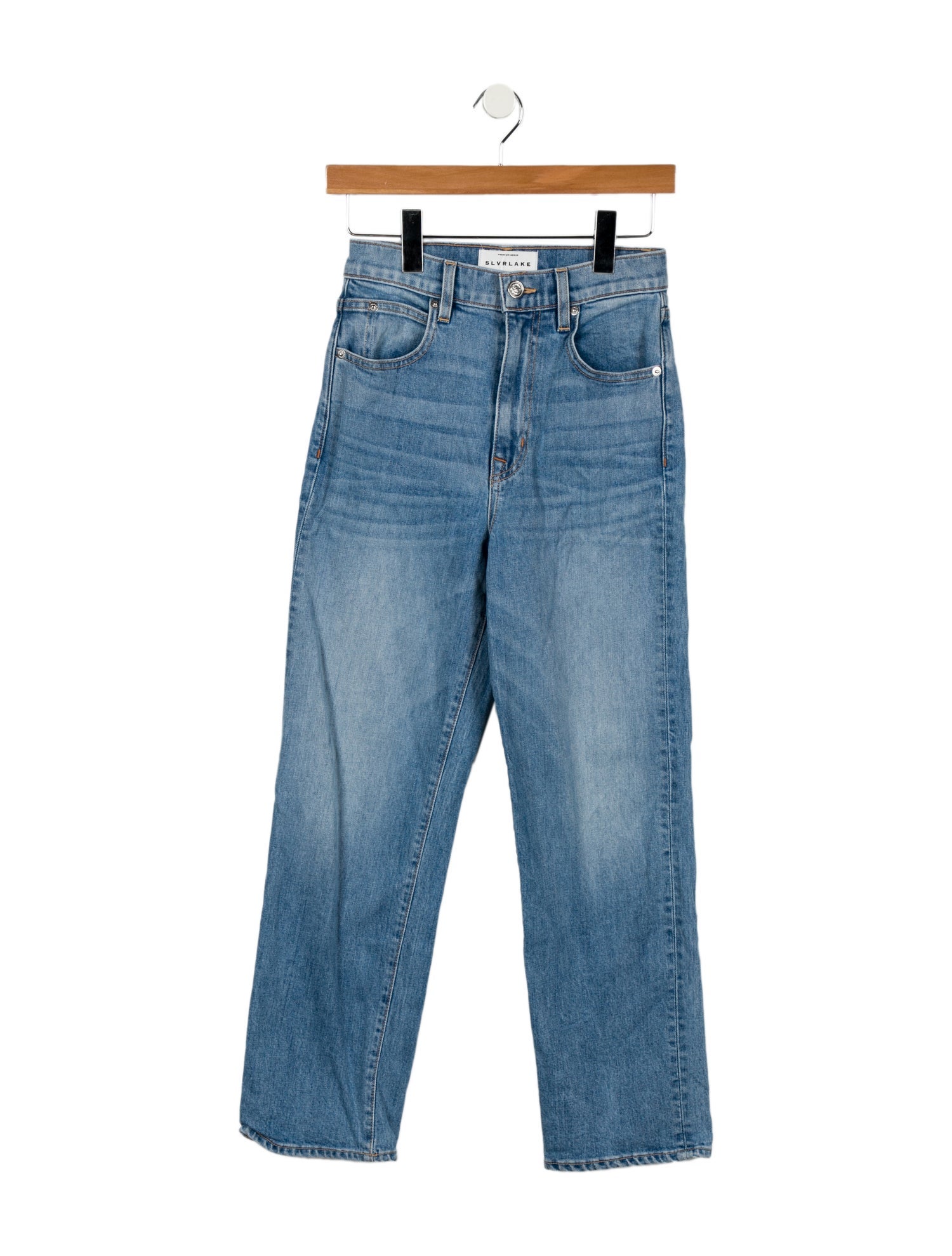 SLVRLAKE High-Rise Straight Leg Jeans