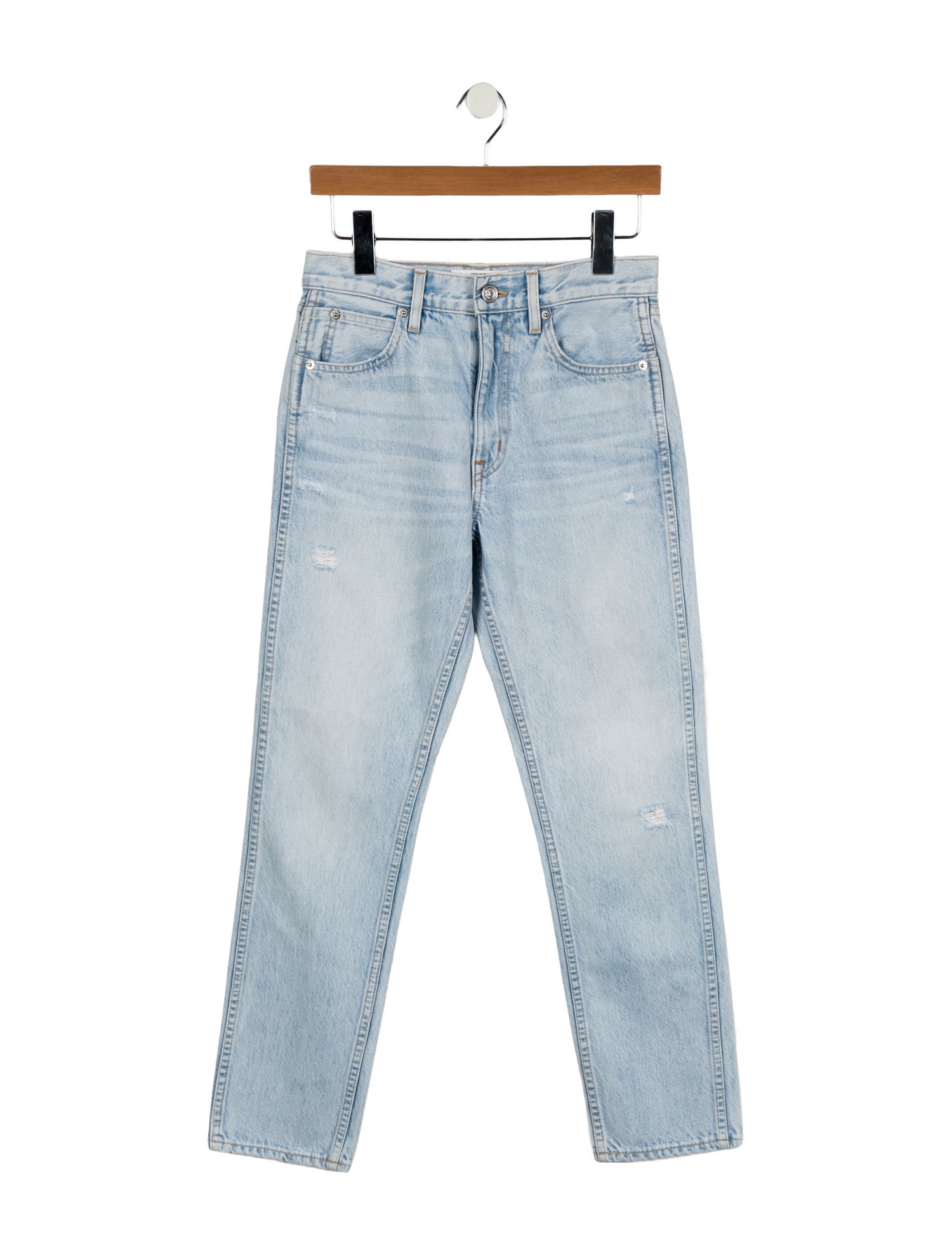 SLVRLAKE Mid-Rise Straight Leg Jeans