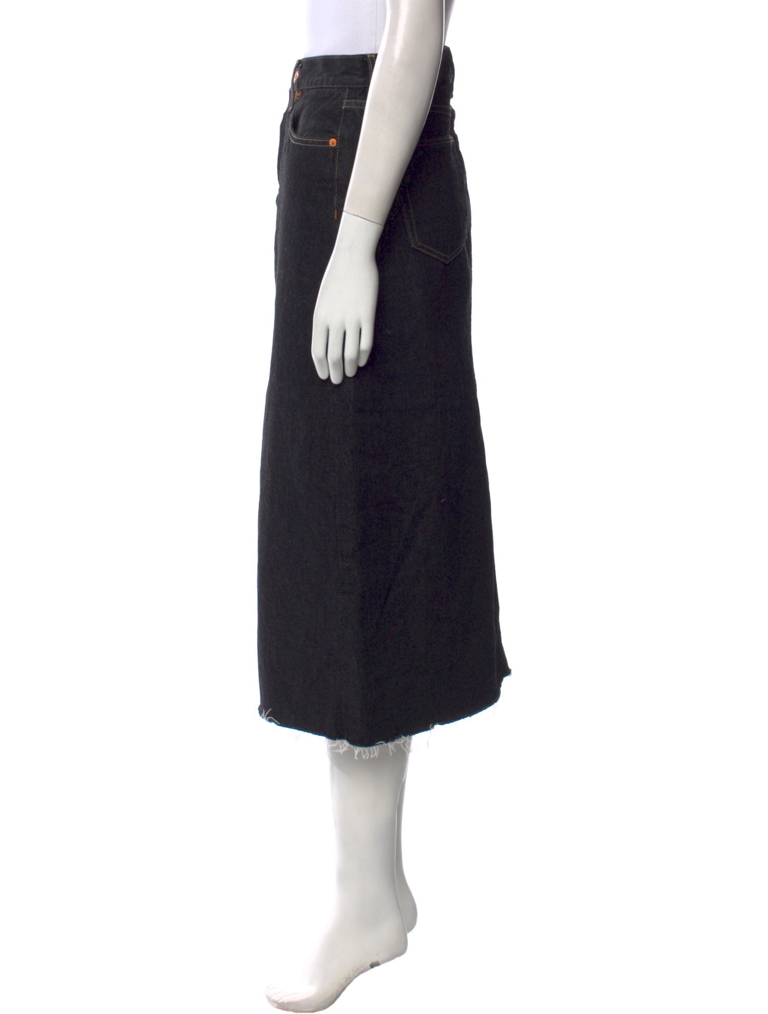 SLVRLAKE Cutout Accent Midi Length Skirt