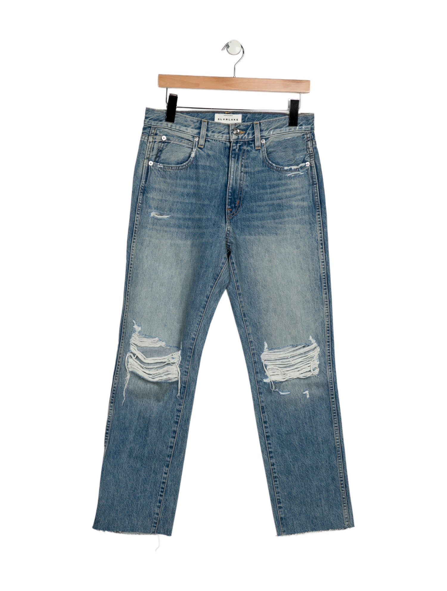 SLVRLAKE High-Rise Straight Leg Jeans