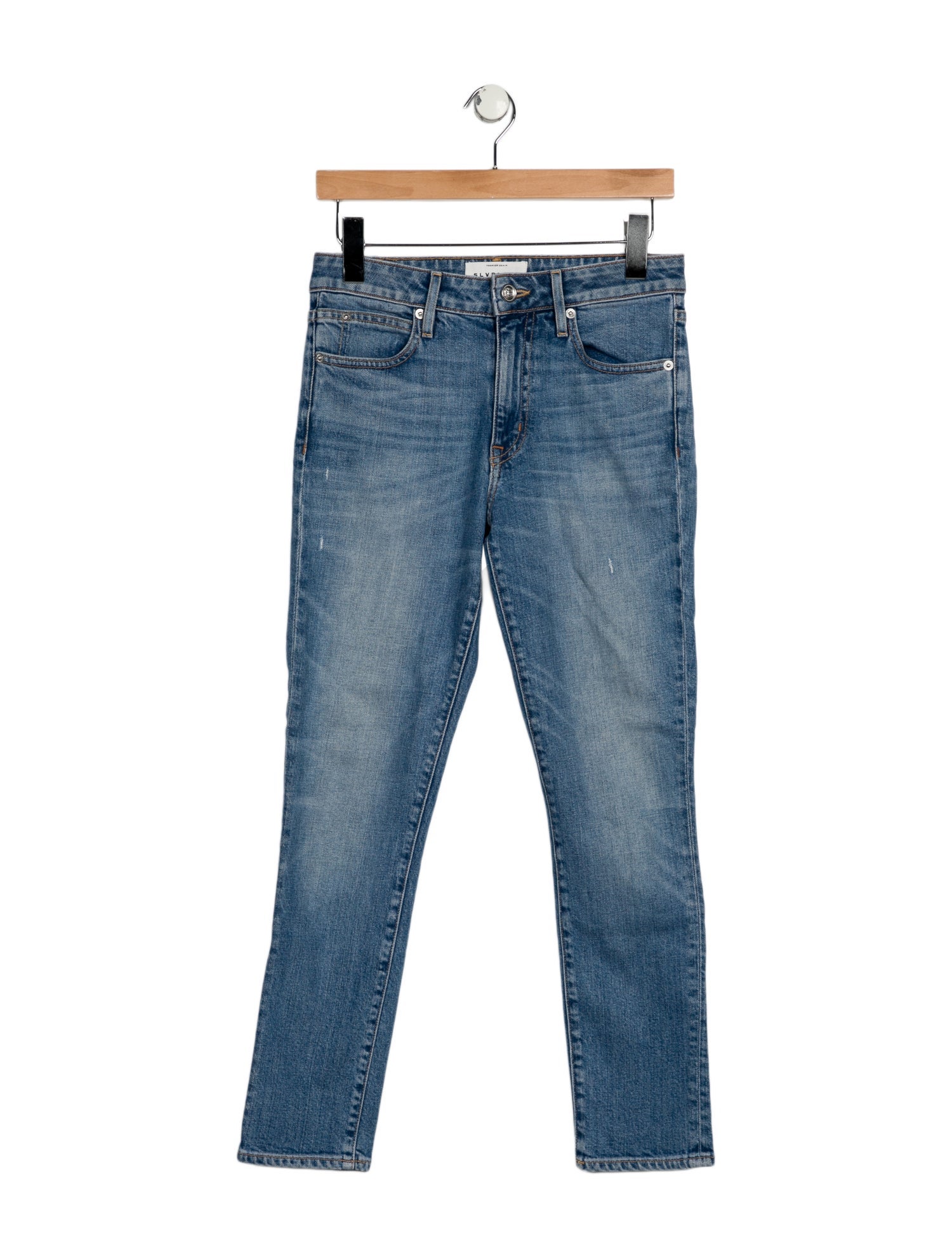 SLVRLAKE Mid-Rise Straight Leg Jeans