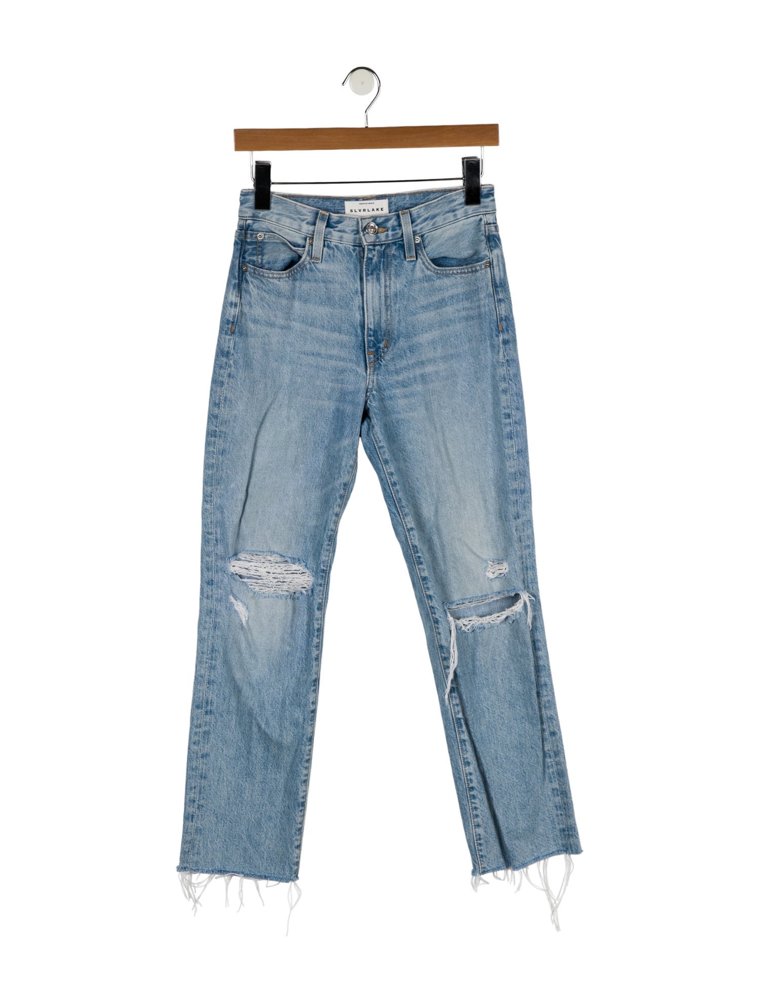 SLVRLAKE Mid-Rise Straight Leg Jeans