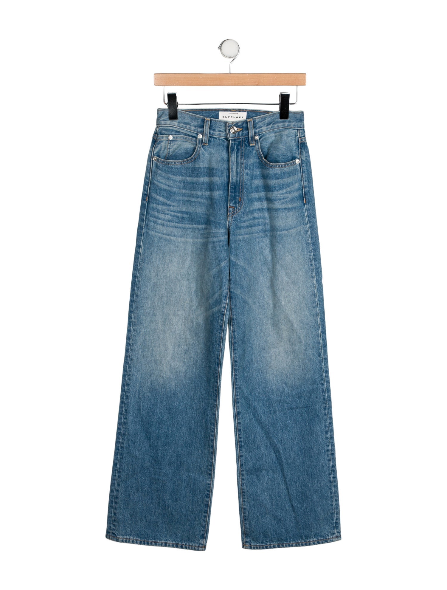 SLVRLAKE Mid-Rise Wide Leg Jeans